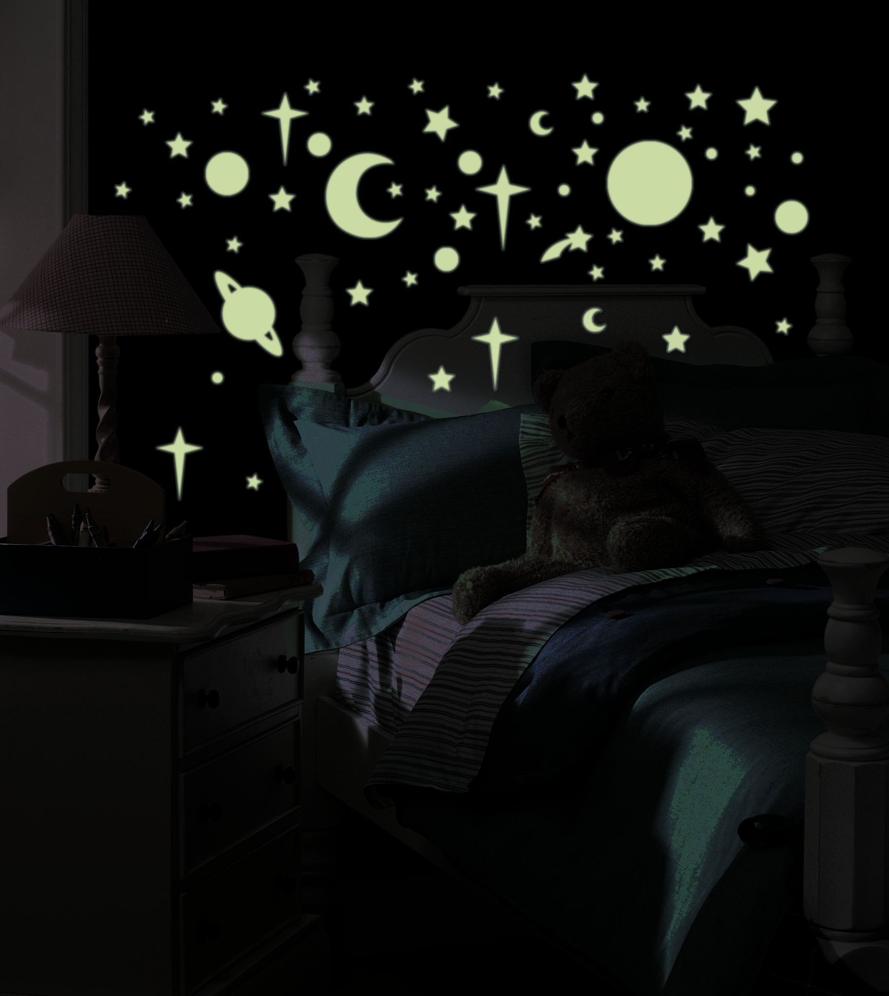 Celestial Stars & Planets Glow in the Dark Wall Decals