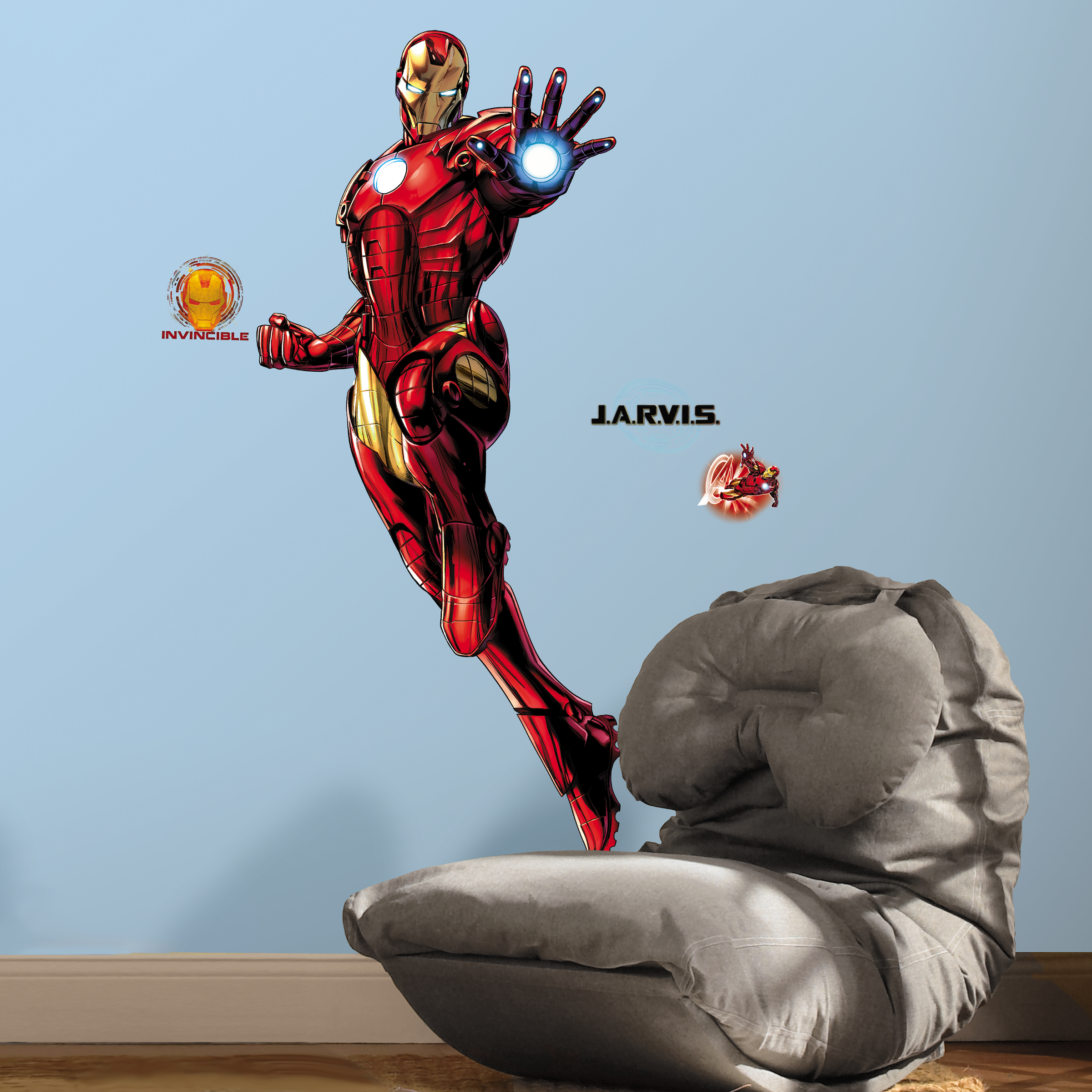 Iron Man -Glow in the Dark - Peel and Stick Giant Wall Decal