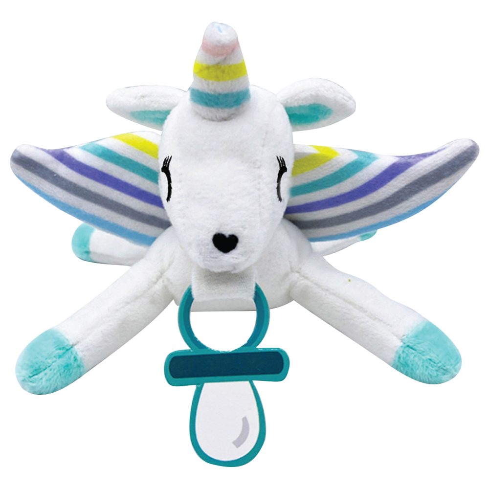 Pacifier Holder Plush Toy Rainbow Unicorn