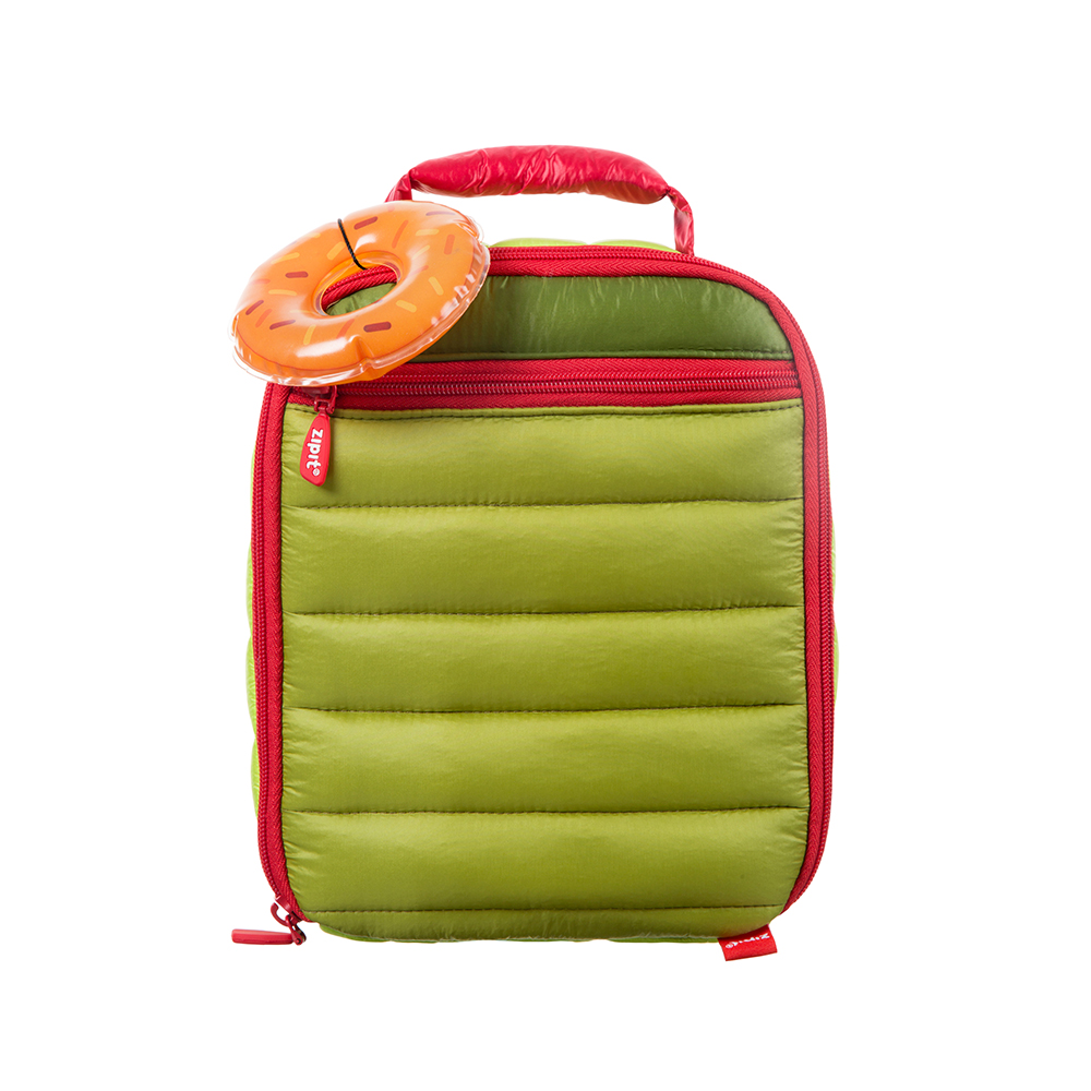Puffer Lunch Bag + Free Ice Pack - Green