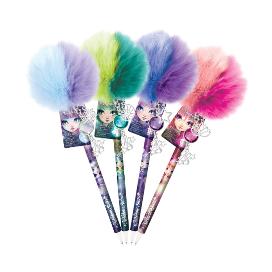 Scented Pom Pom Pens with Metallic Charms