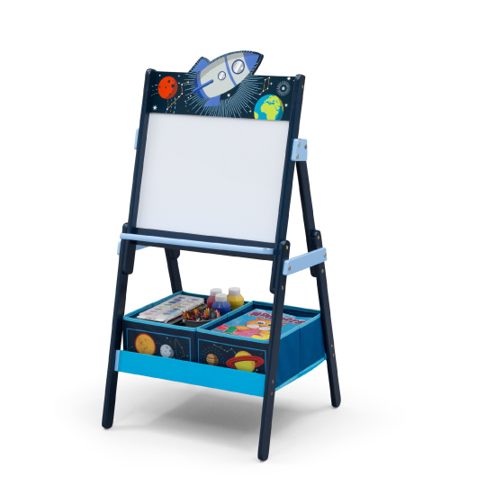 Space Adventures Wooden Activity Easel with Storage
