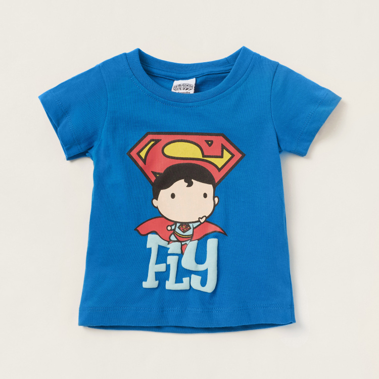 Superman Round Neck T-Shirt Blue